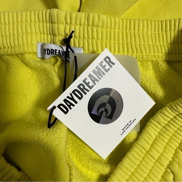 Daydreamer Ransom Note BF Sweat Shorts in Citron Yellow - Picture 8 of 9